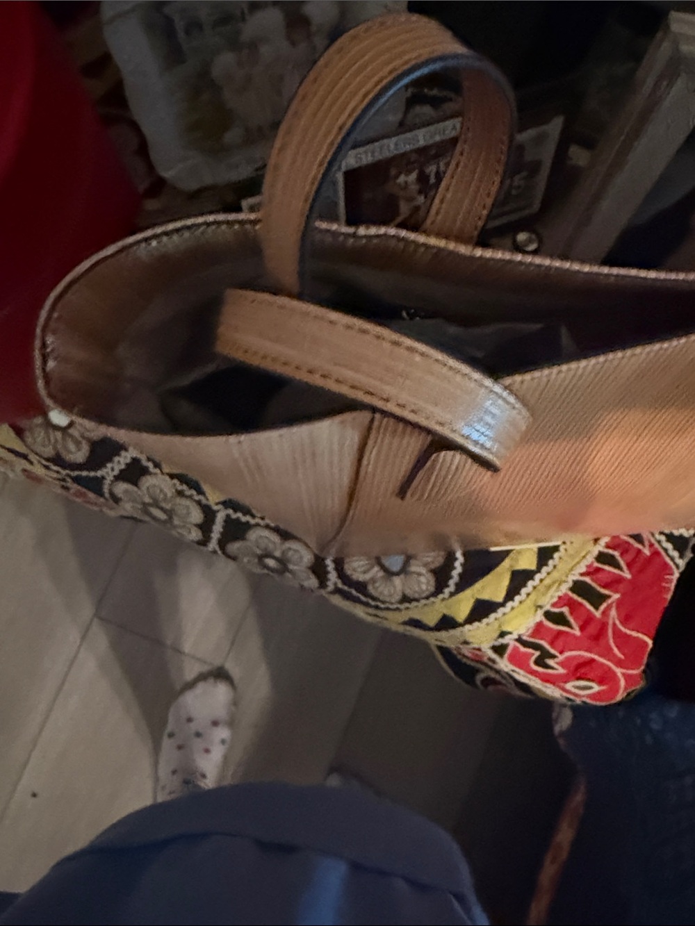 Brahmin Tan Vertical-Textured Leather Tote - Picture 7 of 15